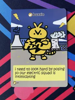 Pokiebubies 1st Edition - Buzzie (Electabuzz) #59 - Derpy Pokémon Fan Art Card - Image 3