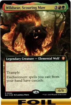 1x - Wildsear, Scouring Maw - FOIL  EXTENDED ART - CMR: Bloomburrow - NM MTG - Image 1