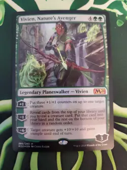 Magic The Gathering Vivien, Nature's Avenger Foil M20 Mythic LP 2019 - Image 7