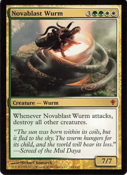 Magic: The Gathering Worldwake Novablast Wurm #119/145 - Image 3