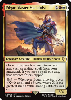 MTG 1x Edgar, Master Machinist SURGE FOIL (M/NM) Commander Final Fantasy - Image 2