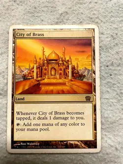 Magic the Gathering MTG City of Brass Land 8th Eighth Edition Nice eye appeal!! - Image 1
