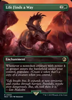 1x Life Finds a Way ~~ Borderless NM-Mint, English Universes Beyond: Jurassic Wo - Image 1