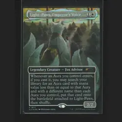 MTG Light-Paws Emperor's Voice RAINBOW FOIL Secret Lair Mitsuhiro Arita 1877 NM - Image 3