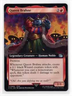 MtG FIN Queen Brahne #464 Extended Art Non-Foil - Image 1