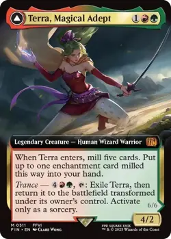 MTG FF NM Extended Art Terra, Magical Adept - Image 1