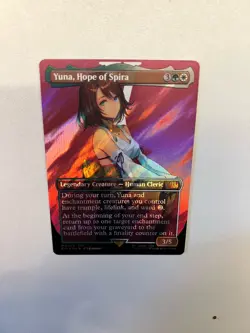 Yuna, Hope of Spira (Borderless) (Surge Foil) Final Fantasy Foil Card 549 - Image 4