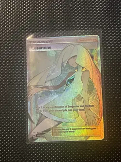 PokÃ©mon TCG Lusamine Crimson Invasion Holo Full Art Ultra Rare Card 110/111 - Image 1