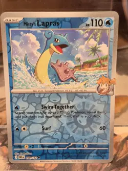 Pokemon TCG Mistyâ€™s Lapras NM Reverse Holo 050/182 Destined Rivals SV Card - Image 1