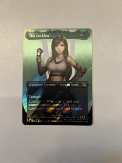 Near Mint Tifa Lockhart (Borderless) (Surge Foil) Final Fantasy Foil Card 536 - Image 1