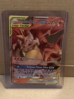 Charizard & Braixen GX 22/236 Cosmic Eclipse Ultra Rare Holo Pokemon Card LP - Image 1