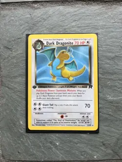 Dark Dragonite 1st Edition Non-Holo Card 22/82 Pokémon TCG Team Rocket - Image 1
