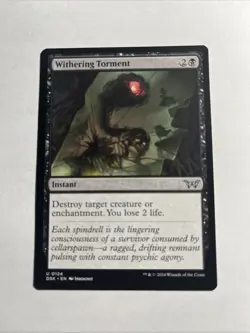 Withering Torment - Duskmourn: House of Horror MTG Plus Bonus Card!!! - Image 1