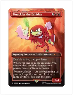 1x Knuckles the Echidna, Secret Lair Sonic the Hedgehog, Magic MTG NM - Image 1