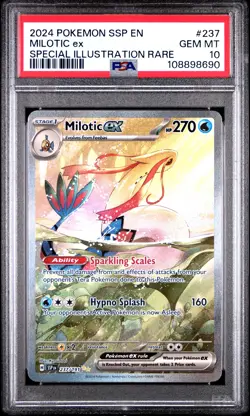 2024 Pokemon Surging Sparks Milotic EX #237 Special Illustration Rare PSA 10 - Image 1