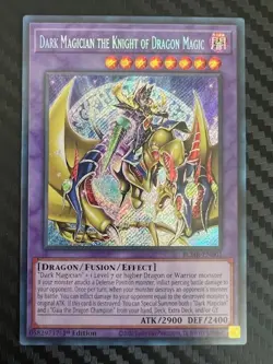 Yugioh Dark Magician the Knight of Dragon Magic BLMR-EN001 Secret Rare 1st NM - Image 1