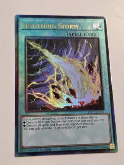 Lightning Storm RA01-EN061 Prismatic Ultimate Rare Yugioh 1st Edition Mint PUR - Image 1