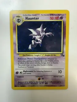 2000 Pokemon Fossil Haunter Holo 6/62 Trading Card Game TCG Vintage - Image 1