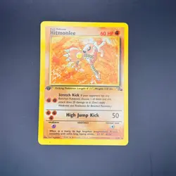 POKEMON TCG 1st Edition Hitmonlee 22/62 Fossil Card Regular mp/lp Vintage - Image 2