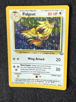 Pidgeot Holo Jungle Base Set Pokemon Card One Owner 8/64 - Image 1