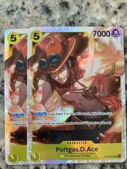 Portgas.D.Ace ST13-011 SR (X2) One Piece Card Game The Three Brothers Deck - Image 1