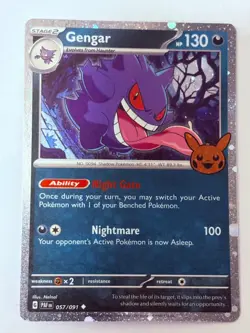 Pokemon Gengar 057/091 Trick or Trade 2024 Cosmos Holo Card NM - Image 3