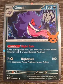 Pokemon Gengar 057/091 Trick or Trade 2024 Cosmos Holo Card NM - Image 1