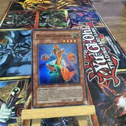 Yugioh Machina Gearframe SDMM-EN002 1st Edition Super Rare Holo - NM + free card - Image 1