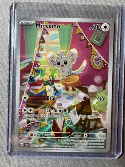 Minccino 182/162 Illustration Rare Temporal Forces PokÃ©mon Card MINT - Image 1