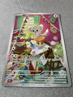 Minccino 182/162 Illustration Rare Temporal Forces PokÃ©mon Card MINT - Image 3