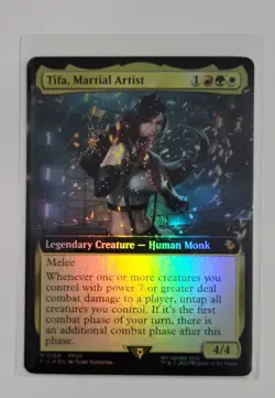 Final Fantasy MTG Magic The Gathering Tifa Martial Artist Extended Art Foil FIC - Image 1
