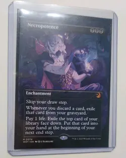 Necropotence Anime Borderless 74 MTG Wilds of Eldraine Enchanting Tales WOT NM - Image 1