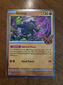 Pokemon Card Halloween Trick Or Trade 2024 Okidogi 111/167 Cosmos Rare Holo Mint - Image 1