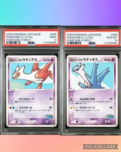 PSA 9 Latias 005/009 PSA 10  Latios 006/009 Pokepark Promo Pokemon Card 2005 JPN - Image 1