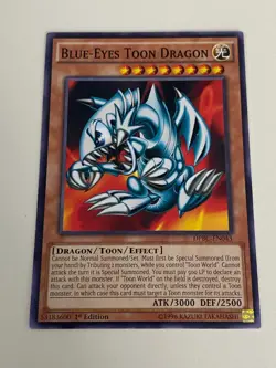 Yugioh - Blue-Eyes Toon Dragon x 3 - 1st Edition NM - Plus Free Holo Card - Image 2