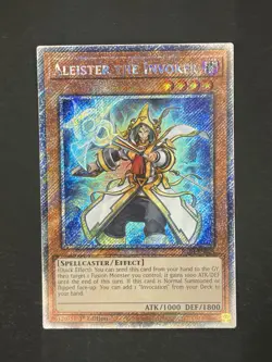 Yu-Gi-Oh! Aleister the Invoker 1st Edition Platinum Secret Rare Card RA04-EN024 - Image 1