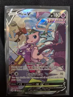 Pokémon TCG Mew v Full Art Sword&Shield Fusion Strike NM Alternate Card 251/264 - Image 1