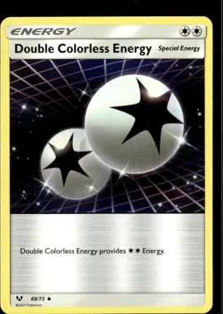 Pokemon Double Colorless Energy 69/73 Shining Legends Non Holo 2 Card Lot LP - Image 1