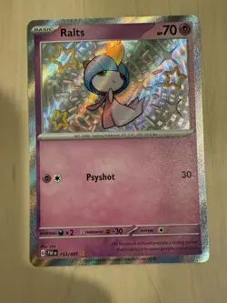 Ralts Paldean Fates Pokemon TCG Card 153/091 SV - Image 3