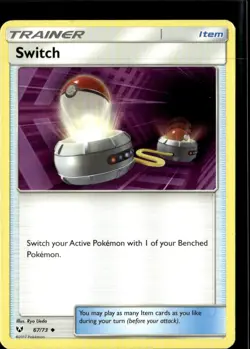 Pokemon Switch 67/73 Shining Legends Non Holo Uncommon 2 Card Lot LP - Image 1