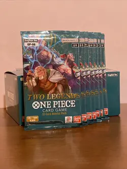 One Piece OP-08 Two Legends Factory Sealed Booster Pack ENGLISH NEW - 12 Cards - Image 1