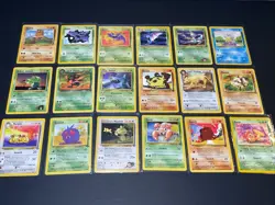 Vintage Pokémon common and uncommon 18 card lot no reserve! In good shape too! - Image 1