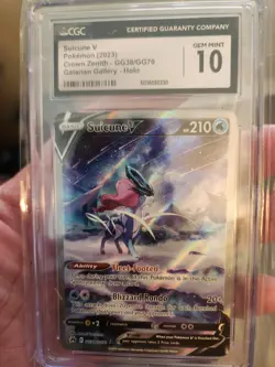 CGC 10 Suicune V GG38/GG70 Galarian Gallery Crown Zenith Pokemon Card - Image 2
