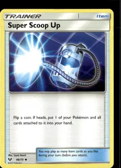 Pokemon Super Scoop Up 66/73 Shining Legends Non Holo Uncommon 2 Card Lot LP - Image 1