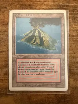 1994 Magic the Gathering Volcanic Island Revised Dual Land Card Rare Mtg - Image 4