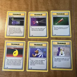 1999 Pokemon Base Set First 1st Edition Shadowless LOT of 18 Trainer Cards - Image 1