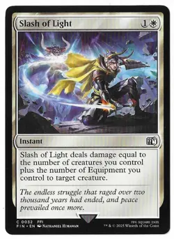 MTG Slash of Light Final Fantasy (FIN) Common Magic Card #0032 Unplayed - Image 1
