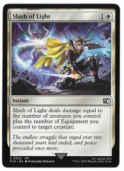 MTG Slash of Light Final Fantasy (FIN) Common Magic Card #0032 Unplayed - Image 3