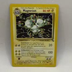 Non Holo Magneton - 26/62  Pokemon 1999 - Fossil Tcg Collectible MP Card - Image 1