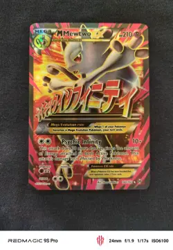 Pokémon Mega-Mewtwo-EX TCG Full Art Holo Card Breakthrough 160/162 Ultra Rare - Image 8